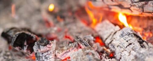 fuego en una salamandra